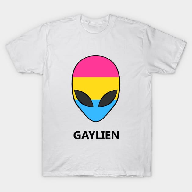 Gaylien Pansexuality LGBT Pride Alien T-Shirt by MythicalPride